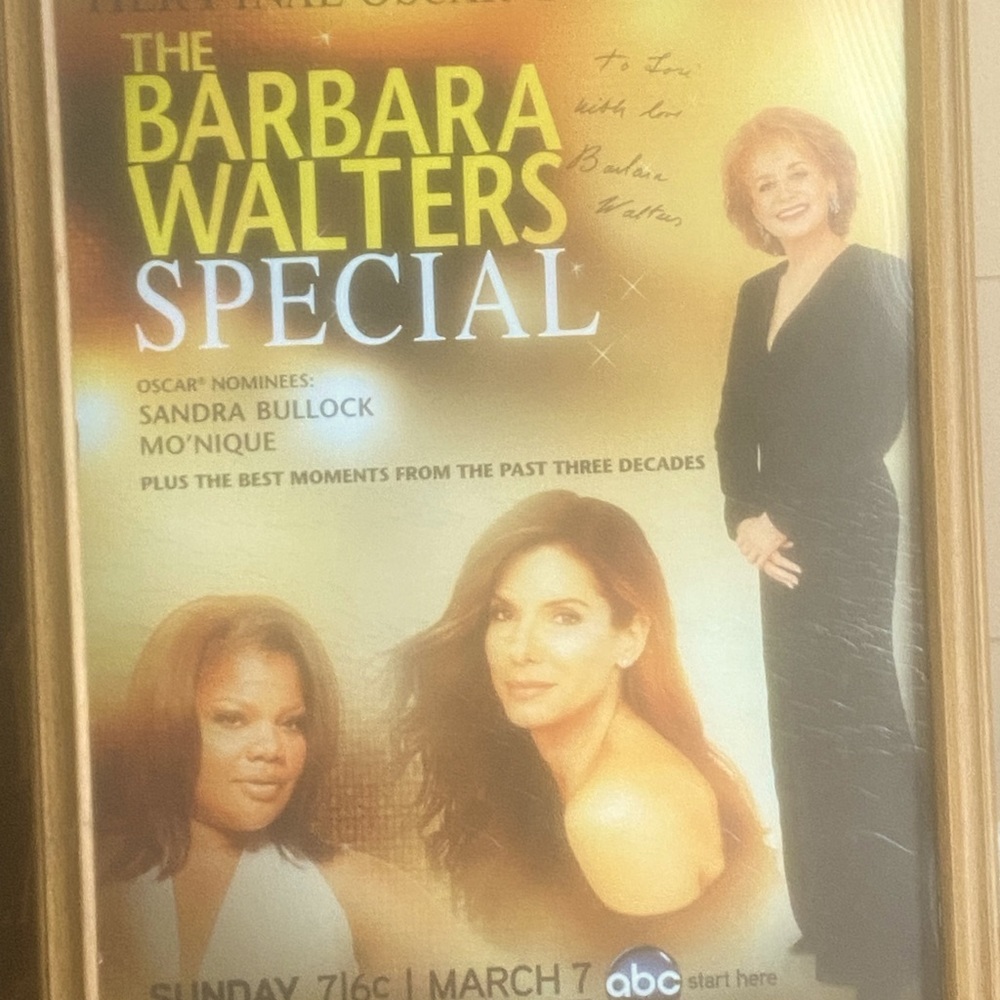 Autographed poster,